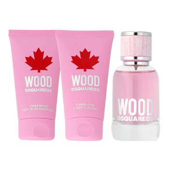 Dsquared2 Wood for Her EDT 50 ml + sprchový gel 50 ml + tělové mléko 50 ml dárková sada