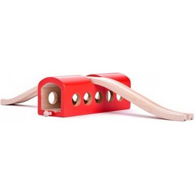 Woody Vláčkodráha tunel Červený s nadjezdem – Zboží Dáma