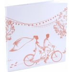 Santex Francie Kniha hostů novomanželé na dvojkole růžovozlatá 24 x 24 cm 20 listů – Zboží Dáma Santex Francie Kniha hostů novomanželé na dvojkole růžovozlatá 24 x 24 cm 20 listů – Zboží Dáma
