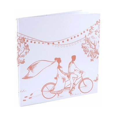 Santex Francie Kniha hostů novomanželé na dvojkole růžovozlatá 24 x 24 cm 20 listů – Zboží Dáma Santex Francie Kniha hostů novomanželé na dvojkole růžovozlatá 24 x 24 cm 20 listů – Zboží Dáma