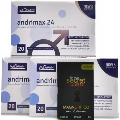 Valavani Andrimax 24 2+1 zdarma 60 kapslí + secret scent 2 ml – Hledejceny.cz
