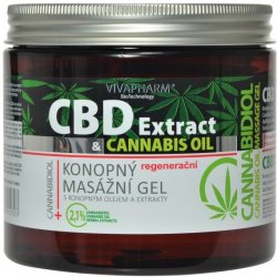 VivaPharm CBD Extract regenerační masážní gel s konopným olejem 650 ml