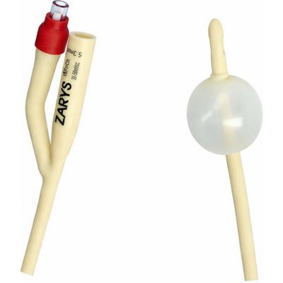 ZARYS Katetr Foley 2cestný CH18 červený s balonkem 5-10ml (10ks) latex potažený silikonem – Hledejceny.cz