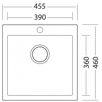 Sinks VIVA 455 Metalblack