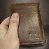 Peněženka Pánská kožená peněženka ROYAL Leather s monogramem ražba