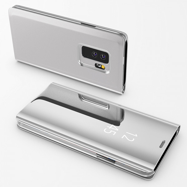 Pouzdro SES Zrdcadlové plastové flip Samsung Galaxy S9 Plus G965F - stříbrné
