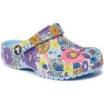 Crocs Nazouváky Classic Retro Floral Clog Kids 209059 Modrá – Zboží Mobilmania