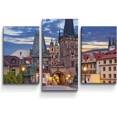 Sablio Obraz - 3-dílný Karlův most - 75x50 cm – Hledejceny.cz