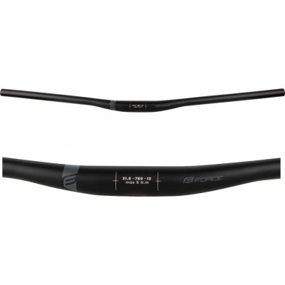 řídítka FORCE TEAM prohlé 31,8/ 780 Al,černé mat – Zboží Dáma