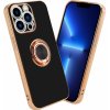 Pouzdro a kryt na mobilní telefon Apple Cadorabo Ochranné pouzdro pro Apple iPhone 13 PRO Case in Černá Kryt pouzdra Ochranný kryt fotoaparátu Magnetický držák do auta