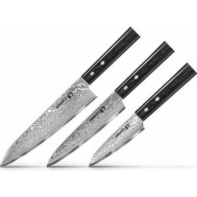 Sada kuchyňských nožů Samura Damascus 67, SD67-0220, 98 mm, 150 mm, 208 mm  od 3 790 Kč - Heureka.cz