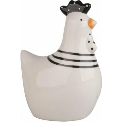 Kohoutek s černými detaily z keramiky na postavení 10 x 6,5 x 13 cm – Hledejceny.cz