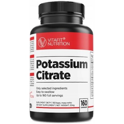 Vitafit Nutrition Citrát draselný 160 kapslí – Hledejceny.cz