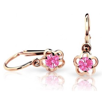 Cutie Jewellery zlaté dětské naušnice C1945R-Pink