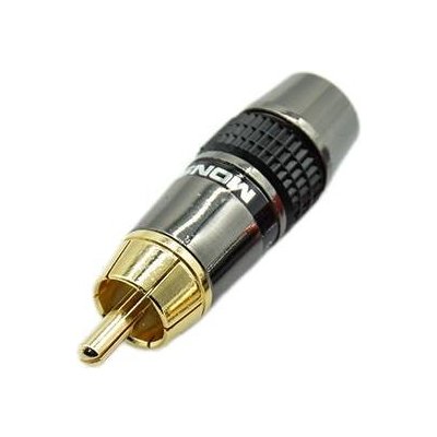 Konektor Monster Cable RCA CINCH černý vidlice samec pozlacený – Hledejceny.cz