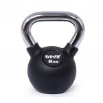 TRINFIT Kettlebell kov guma s chrom madlem 8 kg – Zbozi.Blesk.cz