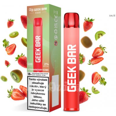 Geek Bar E600 Strawberry Kiwi 20 mg 600 potáhnutí 1 ks – Zbozi.Blesk.cz