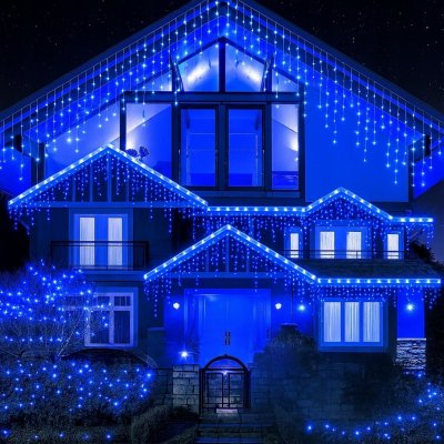 TRENDIE Vánoční světýlka LED záclona FLASH modrá 500 LED – Hledejceny.cz