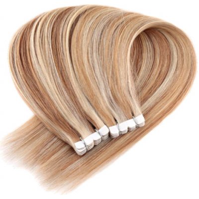 Vlasové PU pásky MINI tape in na prodlužování vlasů 50cm 27/613 tmavá blond / nejsvětlejší blond – Zbozi.Blesk.cz