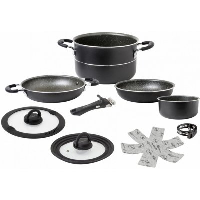 Sada nádobí Brunner Pirate NG 7+1 - 24 cm Barva: černá – Zboží Mobilmania