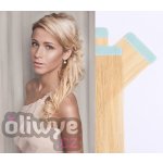 Vlasy pásky tapex Tape in remy 60cm 20ks #613 světlá blond – Zboží Dáma