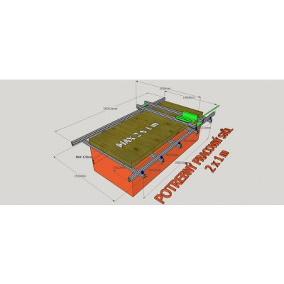 TOT! TOT samonosný univerzální rám 2,5 × 1,5 m – pro přesné frézování – Zboží Dáma