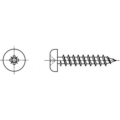 PROFISTYL Univerzální vrut s půlkulatou hlavou a křížovou drážkou POZIDRIVE nerez A2 Varianta: Vrut půlkulatá hlava křížová drážka nerez A2 6x30 – Zboží Mobilmania