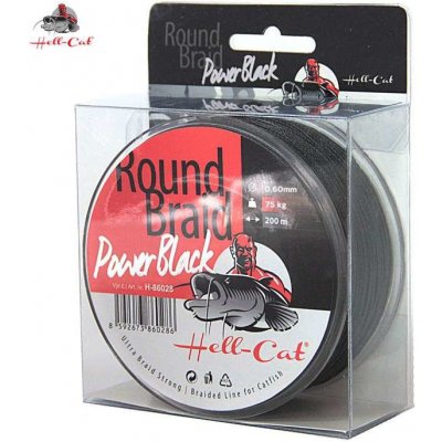 Hell-Cat šňůra Round Braid Power Black 200m 0,60mm 75kg – Zbozi.Blesk.cz