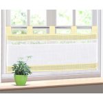 Hotová záclona Kostička a krajka žlutá 40 x 80 cm - 40 x 80 cm – Hledejceny.cz