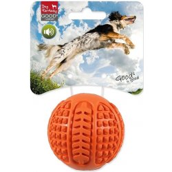 Dog Fantasy míček guma pískací oranžová 6,3 cm