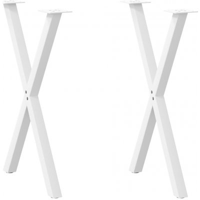 Omaxi 315731 Nohy k jídelnímu stolu ve tvaru X 2 ks bílé 57 x 72-73 cm ocel – Zboží Dáma