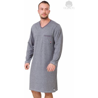 M-Max baltazar 610 noční košile dlouhý rukáv šedá – Zboží Dáma