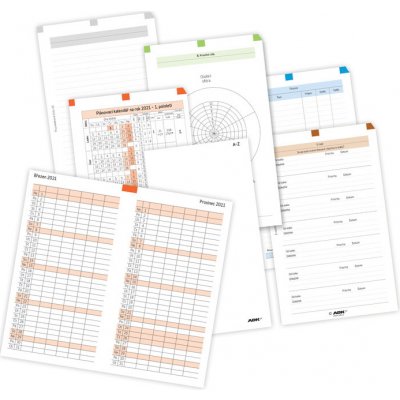 ADK Náhradní vložky do diářů A5 sada týdenní – Zboží Mobilmania