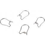 Afroháček uzavřený z nerezové oceli 15 mm - platina (4 ks) – Zboží Dáma