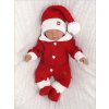 Kojenecká čepice Z&Z Vánoční pletená čepice Baby Santa červená