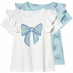 lupilu Dívčí triko, 2 kusy bílá/modrá – Sleviste.cz