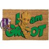Rohožka CurePink Guardians Of The Galaxy|Strážci Galaxie: Já jsem Groot hnědá 60 x 40 cm