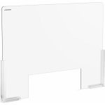 Uniprodo Ochranná přepážka - 95 x 65 cm - akrylátové sklo - výdejové okénko 50 x 16 cm UNI-PPG03 – Hledejceny.cz