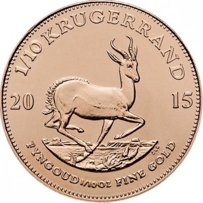 South African Mint Krugerrand Zlatá mince Südafrika 1/10 oz