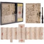 CurePink Dárkový set Harry Potter: Pobertův plánek A5 svítící blok propiska mapa – Zboží Dáma