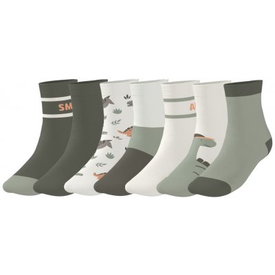 lupilu Dětské ponožky s BIO bavlnou, 7 párů zelená/bílá – Hledejceny.cz