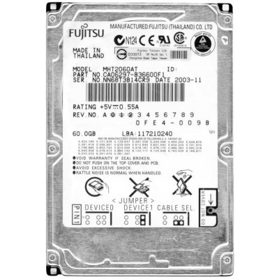 Fujitsu 60GB PATA IDE/ATA 2,5", MHT2060AT