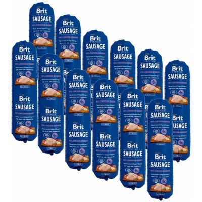 Brit Sausage Chicken & Rabbit 12 x 0,8 kg – Zboží Mobilmania