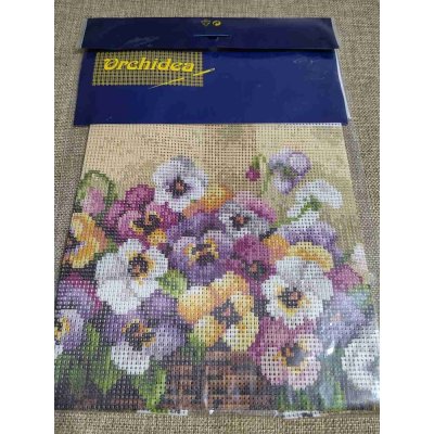 Předloha vyšívací 24 x 30 cm macešky – Zboží Dáma