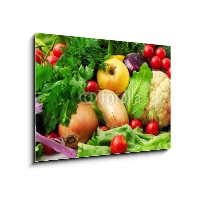 Obraz 1D - 100 x 70 cm - fresh fruits and vegetables čerstvé ovoce a zeleninu – Zboží Mobilmania
