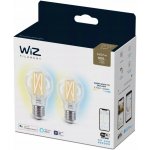 WiZ SET 2x LED žárovka E27 A60 Filmant 7W 60W 806lm 2700-6500K IP20, stmívatelné – Hledejceny.cz
