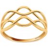 Prsteny iZlato Forever Prsten s vlnovkami ve žlutém zlatě IZ23674