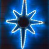 Vánoční osvětlení DecoLED s motivem LED světla, hvězda polaris, závěsná, 53 x 90 cm, ledově bílá