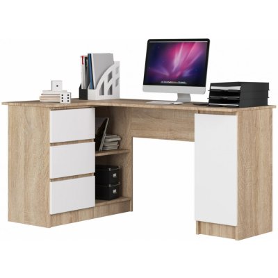 Ak Furniture B-20 rohový dub sonoma / bílý levý – Zbozi.Blesk.cz