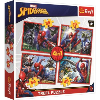 Trefl Spiderman: V pavoučí síti 4v1 35,48,54,70 dílků